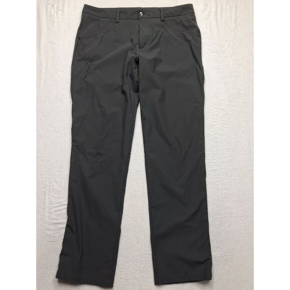LULULEMON Commission Pant Men 38 (36x33) Charcoal Gray Classic Warpstreme Chino - Picture 1 of 14